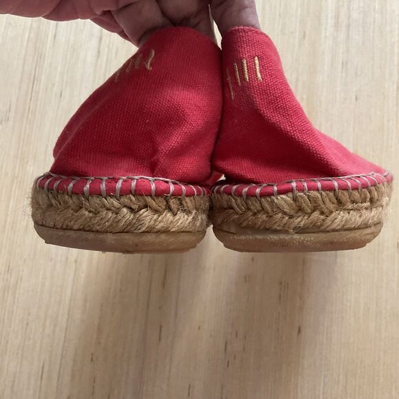 Viscata Red Canvas Slip On Espadrille Limited Edition Flats Size 44 (9.5 US) - Picture 7 of 11